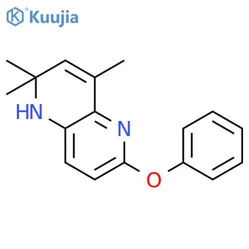 1,5-Naphthyridine, 1,2-dihydro-2,2,4-trimethyl-6-phenoxy- structure