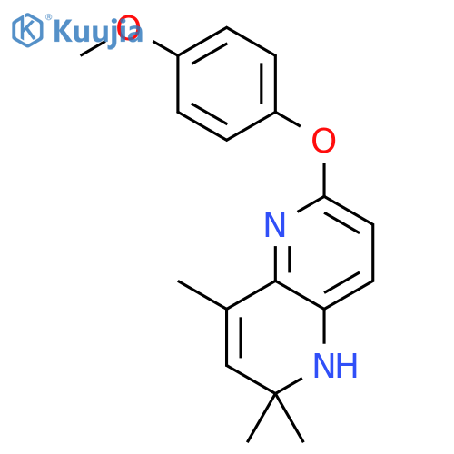 1,5-Naphthyridine, 1,2-dihydro-6-(4-methoxyphenoxy)-2,2,4-trimethyl- structure