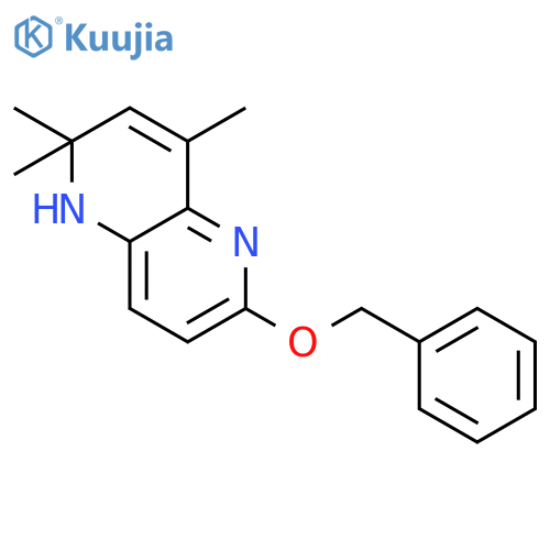1,5-Naphthyridine, 1,2-dihydro-2,2,4-trimethyl-6-(phenylmethoxy)- structure