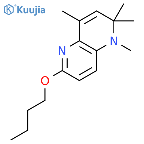 1,5-Naphthyridine, 6-butoxy-1,2-dihydro-1,2,2,4-tetramethyl- structure