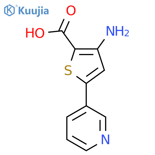 3-amino-5-(pyridin-3-yl)thiophene-2-carboxylic acid structure