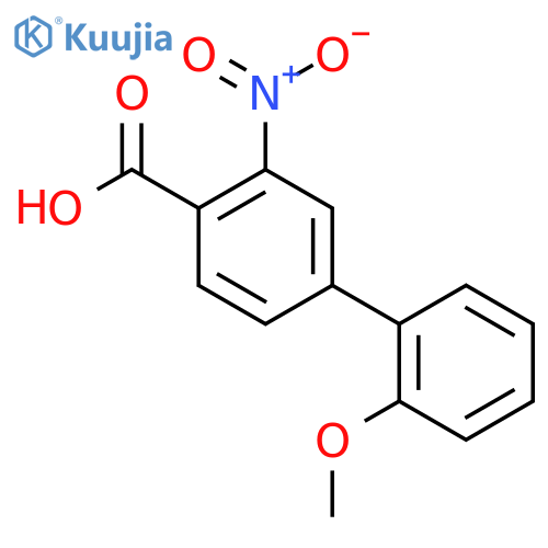 4-(2-Methoxyphenyl)-2-nitrobenzoic acid structure