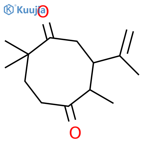 1,5-Cyclooctanedione, 2,2,6-trimethyl-7-(1-methylethenyl)-, trans- structure