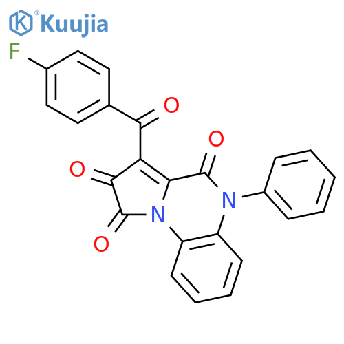 Pyrrolo[1,2-a]quinoxaline-1,2,4(5H)-trione, 3-(4-fluorobenzoyl)-5-phenyl- structure