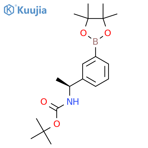 tert-Butyl (S)-(1-(3-(4,4,5,5-tetramethyl-1,3,2-dioxaborolan-2-yl)phenyl)ethyl)carbamate structure