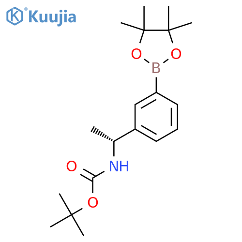 (R)-Tert-butyl (1-(3-(4,4,5,5-tetramethyl-1,3,2-dioxaborolan-2-yl)phenyl)ethyl)carbamate structure