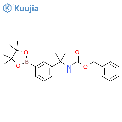Benzyl n-[2-[3-(tetramethyl-1,3,2-dioxaborolan-2-yl)phenyl]propan-2-yl]carbamate structure