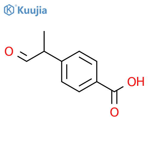 4-(1-oxopropan-2-yl)benzoic acid structure