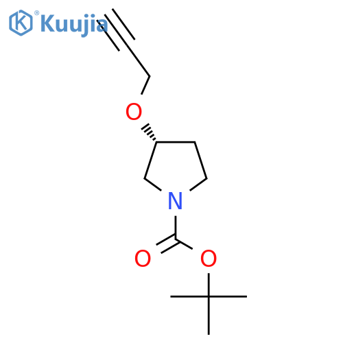 tert-butyl (3R)-3-(prop-2-yn-1-yloxy)pyrrolidine-1-carboxylate structure