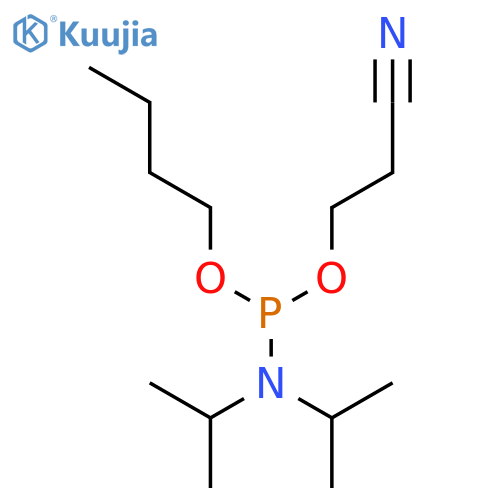 Phosphoramidous acid, bis(1-methylethyl)-, butyl 2-cyanoethyl ester structure