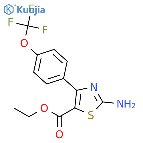 Ethyl 2-amino-4-(4-(trifluoromethoxy)phenyl)thiazole-5-carboxylate structure
