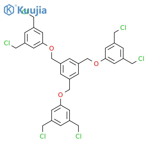 BENZENE, 1,3,5-TRIS[[3,5-BIS(CHLOROMETHYL)PHENOXY]METHYL]- structure