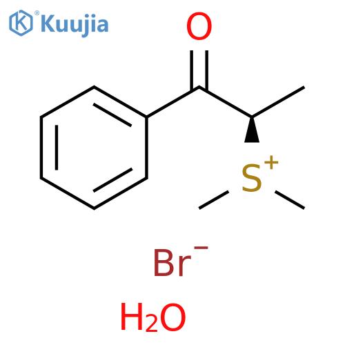 Sulfonium, dimethyl(1-methyl-2-oxo-2-phenylethyl)-, bromide, monohydrate, (R)- (9CI) structure