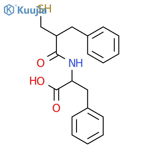 L-Phenylalanine, N-[2-(mercaptomethyl)-1-oxo-3-phenylpropyl]-, (S)- structure