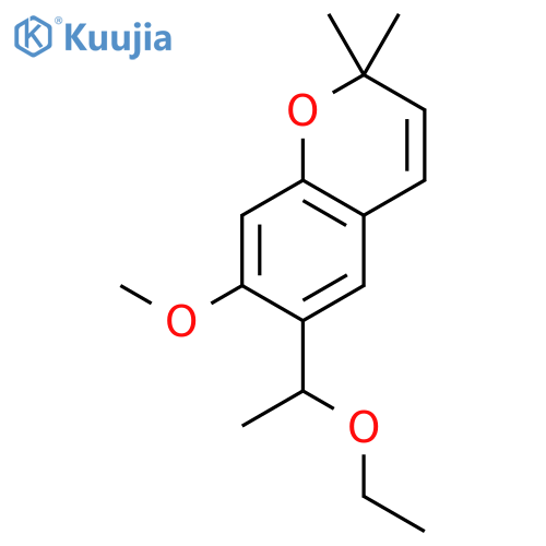 2H-1-Benzopyran, 6-(1-ethoxyethyl)-7-methoxy-2,2-dimethyl- structure