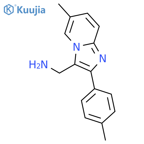 IMIDAZO[1,2-A]PYRIDINE-3-METHANAMINE, 6-METHYL-2-(4-METHYLPHENYL)- structure