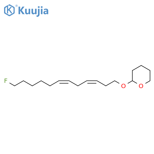 2H-Pyran, 2-[[(3Z,6Z)-12-fluoro-3,6-dodecadien-1-yl]oxy]tetrahydro- structure
