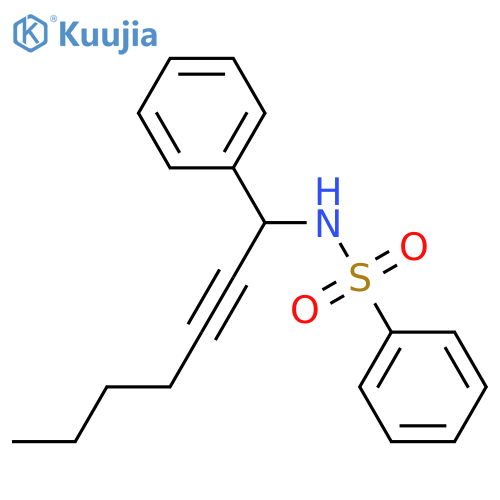 Benzenesulfonamide, N-(1-phenyl-2-heptynyl)- structure