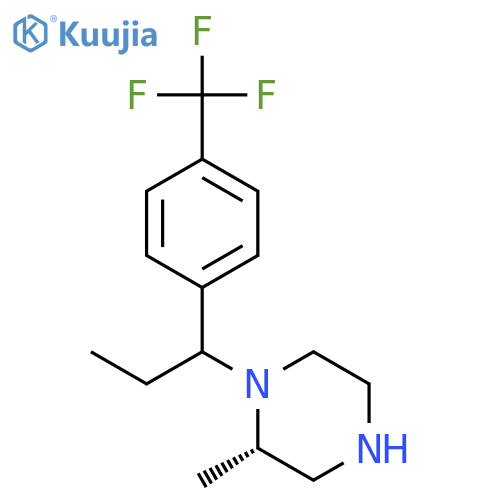 PIPERAZINE, 2-METHYL-1-[1-[4-(TRIFLUOROMETHYL)PHENYL]PROPYL]-, (2S)- structure