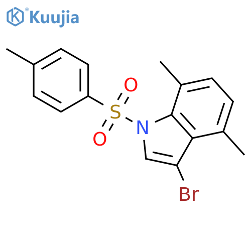 1H-Indole, 3-bromo-4,7-dimethyl-1-[(4-methylphenyl)sulfonyl]- structure