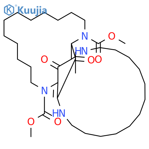 4,17,21,34-TETRAAZATRICYCLO[16.16.0.03,20]TETRATRIACONTA-1(18),3(20)-DIENE-4,17-DICARBOXYLIC ACID, 2,19-DIOXO-, DIMETHYL ESTER structure