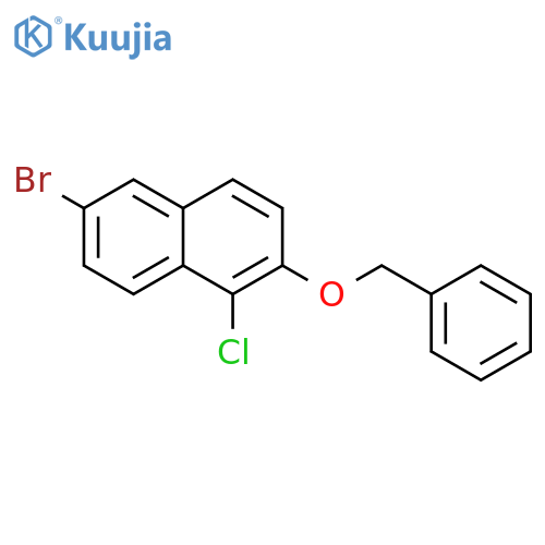 NAPHTHALENE, 6-BROMO-1-CHLORO-2-(PHENYLMETHOXY)- structure