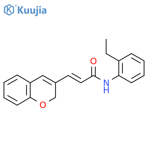 (2E)-3-(2H-chromen-3-yl)-N-(2-ethylphenyl)prop-2-enamide structure