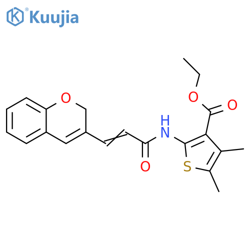 ethyl 2-(2E)-3-(2H-chromen-3-yl)prop-2-enamido-4,5-dimethylthiophene-3-carboxylate structure