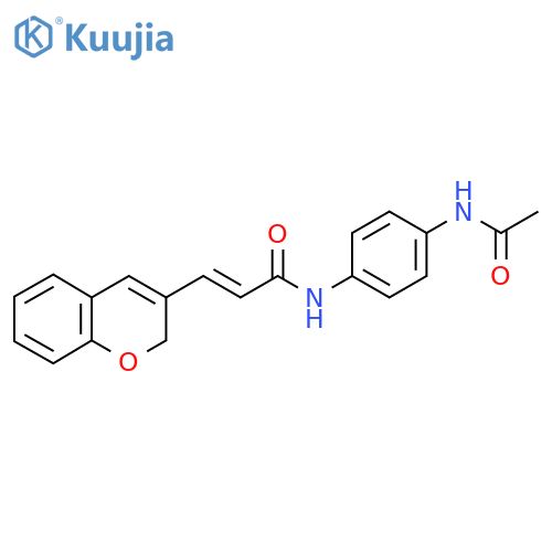 (2E)-3-(2H-chromen-3-yl)-N-(4-acetamidophenyl)prop-2-enamide structure