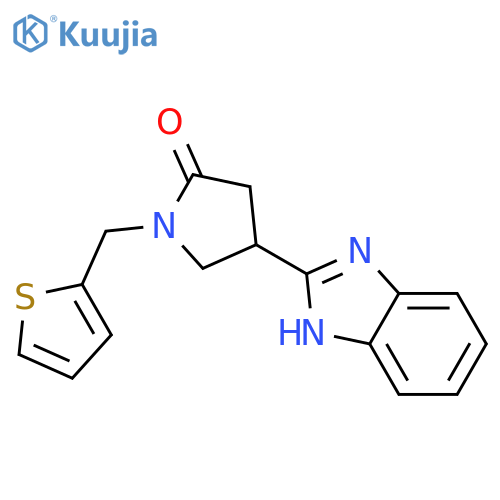 4-(1H-1,3-benzodiazol-2-yl)-1-(thiophen-2-yl)methylpyrrolidin-2-one structure