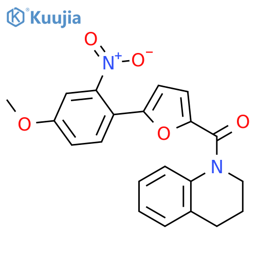 1-5-(4-methoxy-2-nitrophenyl)furan-2-carbonyl-1,2,3,4-tetrahydroquinoline structure