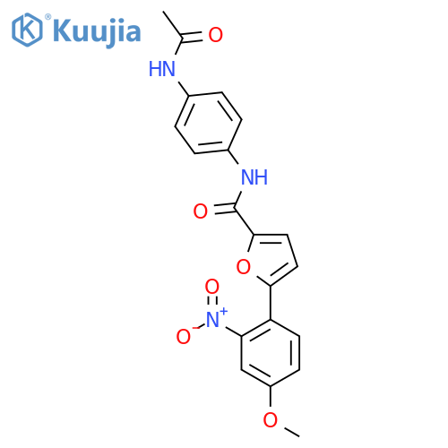 N-(4-acetamidophenyl)-5-(4-methoxy-2-nitrophenyl)furan-2-carboxamide structure