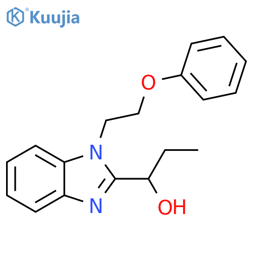 1-1-(2-phenoxyethyl)-1H-1,3-benzodiazol-2-ylpropan-1-ol structure