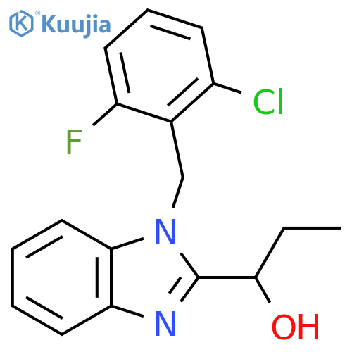 1-{1-(2-chloro-6-fluorophenyl)methyl-1H-1,3-benzodiazol-2-yl}propan-1-ol structure
