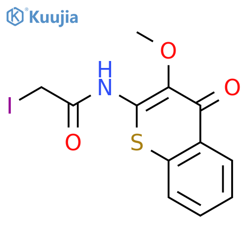 Acetamide, 2-iodo-N-(3-methoxy-4-oxo-4H-1-benzothiopyran-2-yl)- structure