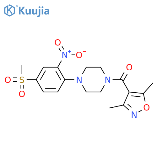 Methanone,(3,5-dimethyl-4-isoxazolyl)[4-[4-(methylsulfonyl)-2-nitrophenyl]-1-piperazinyl]- structure