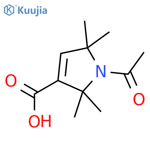 1-ACETYL-2,2,5,5-TETRAMETHYL-3-PYRROLINE-3-CARBOXYLIC ACID structure