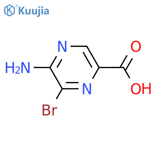 5-amino-6-bromopyrazine-2-carboxylic acid structure