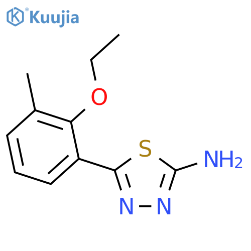5-(2-Ethoxy-3-methylphenyl)-1,3,4-thiadiazol-2-ylamine structure