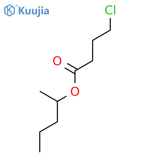 Butanoic acid, 4-chloro-, 1-methylbutyl ester structure