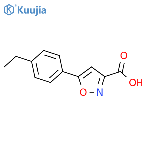 5-(4-ethylphenyl)isoxazole-3-carboxylic acid structure