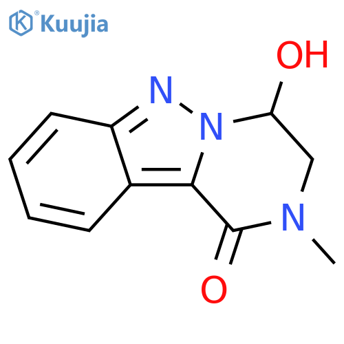 3,4-dihydro-4-hydroxy-2-methyl-Pyrazino[1,2-b]indazol-1(2H)-one structure