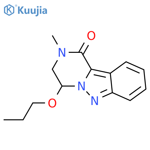 Pyrazino[1,2-b]indazol-1(2H)-one, 3,4-dihydro-2-methyl-4-propoxy- structure