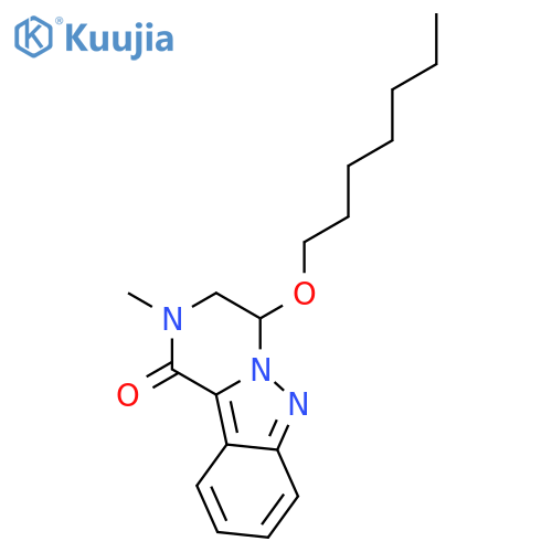 PYRAZINO[1,2-B]INDAZOL-1(2H)-ONE, 4-(HEPTYLOXY)-3,4-DIHYDRO-2-METHYL- structure