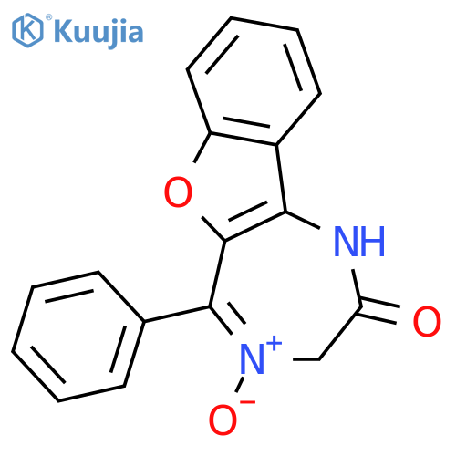 2H-Benzofuro[3,2-e]-1,4-diazepin-2-one, 1,3-dihydro-5-phenyl-, 4-oxide structure