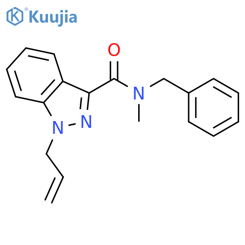 1H-Indazole-3-carboxamide, N-methyl-N-(phenylmethyl)-1-(2-propenyl)- structure