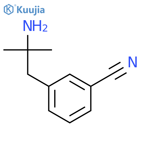 BENZONITRILE, 3-(2-AMINO-2-METHYLPROPYL)- structure