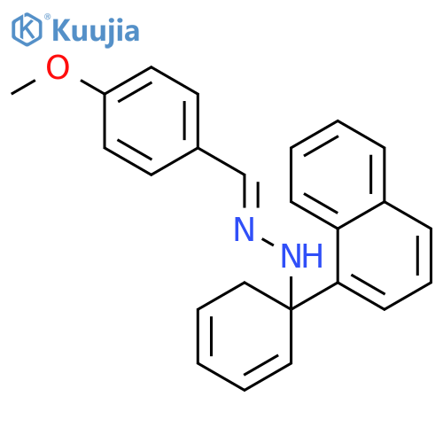 Benzaldehyde, 4-methoxy-, 1-naphthalenylphenylhydrazone structure
