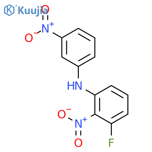 BENZENAMINE, 3-FLUORO-2-NITRO-N-(3-NITROPHENYL)- structure
