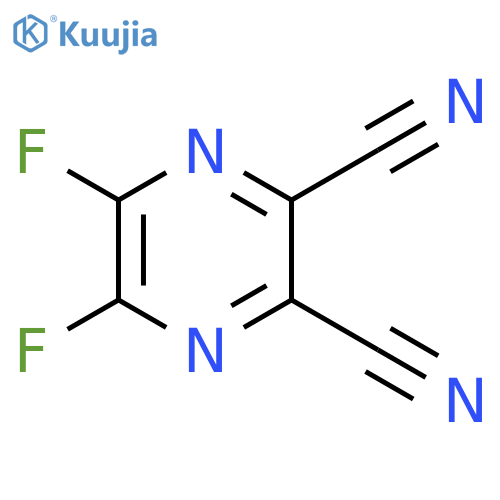 5,6-difluoropyrazine-2,3-dicarbonitrile structure